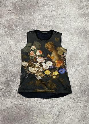Рідкісна майка dolce gabbana cherub floral
