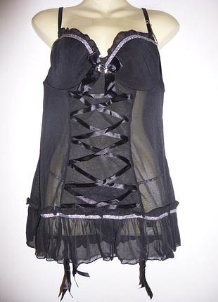 Корсет пенюар пеньюар с подтяжками к чулкам