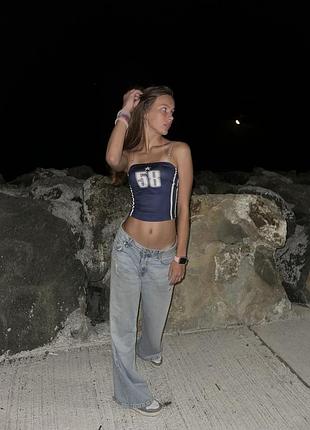 Топ синій жіночий, розмір xs