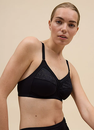 Eur 95d хлопковый комфортный бюстгальтер без косточек на каждый день No995