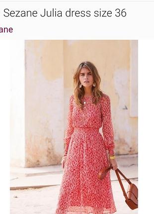 Sezane красивое платье в цветочный принт, размер s.