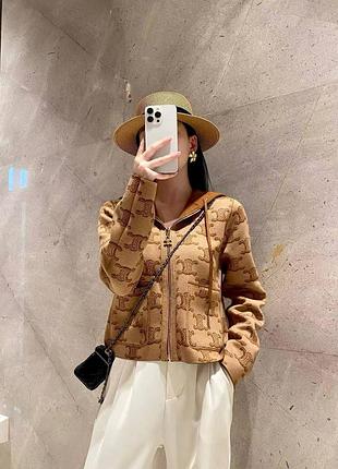 Двусторонняя свитер куртка премиум