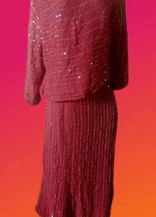 Винтаж,,caroline charles,роскошный, вечерний женский костюм  в паетку люкс бренд,оригинал