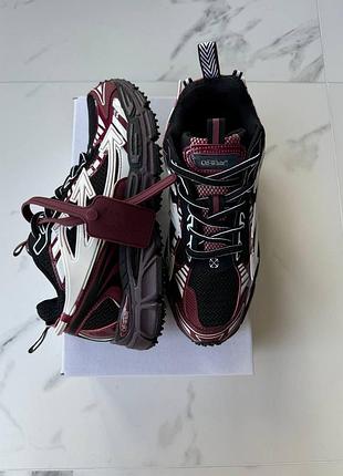 Кроссовки off-white right back burgundy