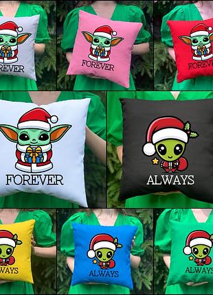 Подушка с принтом -forever always (5562)