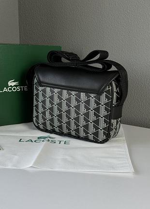 Чоловіча сумка месенджер lacoste чорна 6