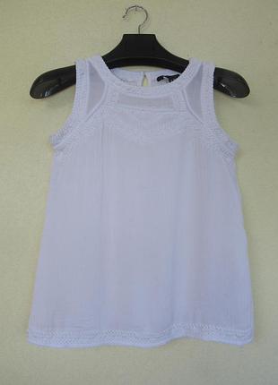 Біла блуза з мереживом жатка від new look