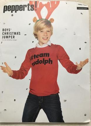 Новорічний джемпер,светр,кофта на хлопчика 6-8 років