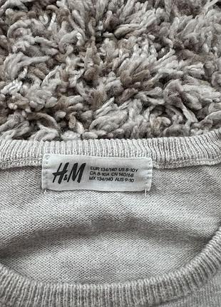 Кофта, светр, джемпер h&m з серцем з пайєтками на 8-11років 4
