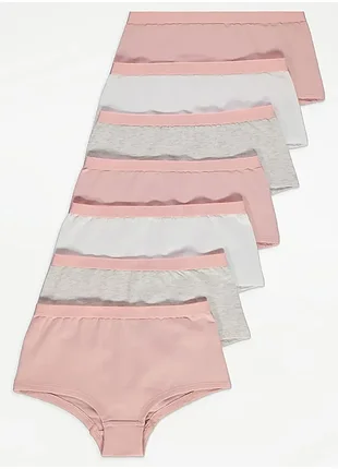 Дитячі труси шорти george 8-9 років для дівчинки  ( 7 штук в наборі)
