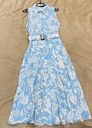 Сукня сорочка з віскози на ґудзиках з поясом