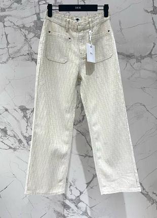 Преміальні брендові жіночі прямі молочні джинси