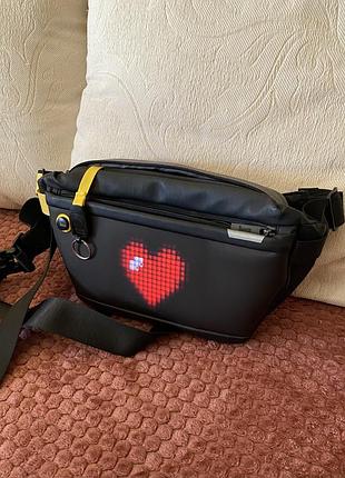 Сумка з екраном divoom pixoo sling bag з led дисплеєм pixel art