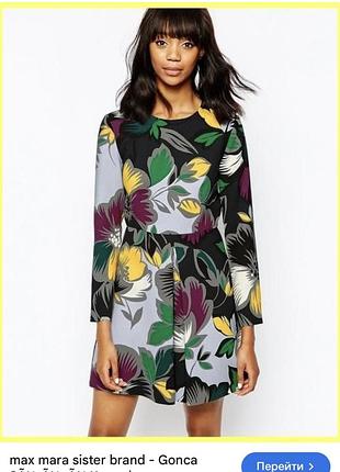 Платье короткое с длинным рукавом итальянский бренд maxmara sportmax оригинал размер s,м