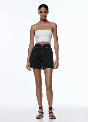 Шорти мом бермуди висока посадка zara