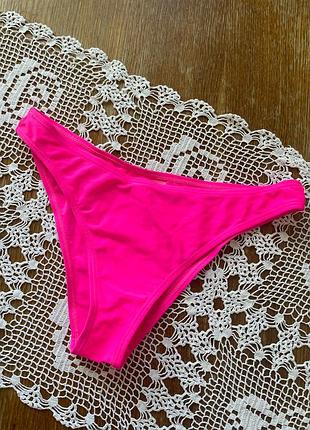 Яскравий купальник низ від купальника неоновий труси жіночі плавки рожеві ярко-розові xs