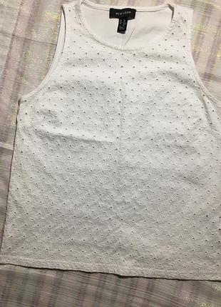 Трикотажна блузка прошва без рукавів