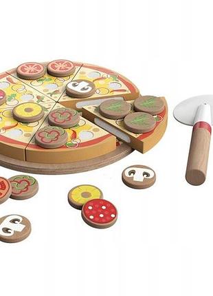 Playtive | деревянный набор для пиццы, 27 деталей игрушка для детей от 2 лет.