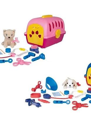 Большой игровой набор юного ветеринара с плюшевой собачкой или котом playtive junior