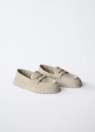 🌸 бежеві замшеві мокасини від zara 🌸