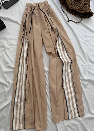 Круті спортивні штани плащівка канада з лампасами на змійці ❤️‍🔥 топ ціна