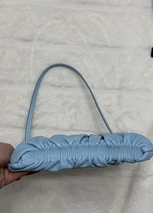 Блакитна сумка staud оригінал 6