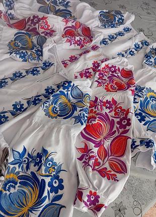 Вышитая рубашка на девочку