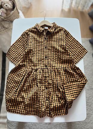 Картате просторе котонове платтячко