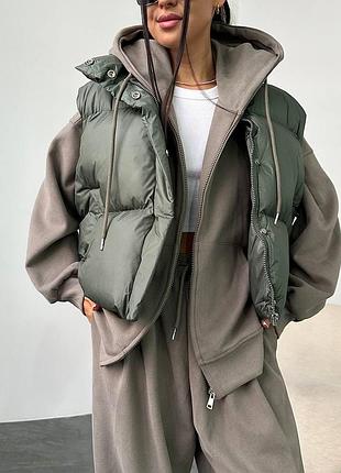 Комплект жилетка і спортивний костюм 42-48