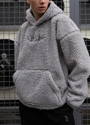 Тедді чоловічий , плюшевий худі, анорак оверсайз reserved