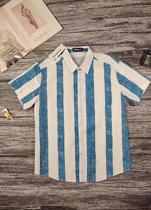 Чоловіча бавовняна сорочка у смужку