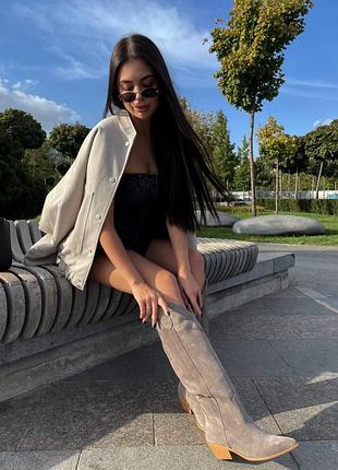 Козаки 11355, р.36,37,38,39,40,41, натуральная замша, орех