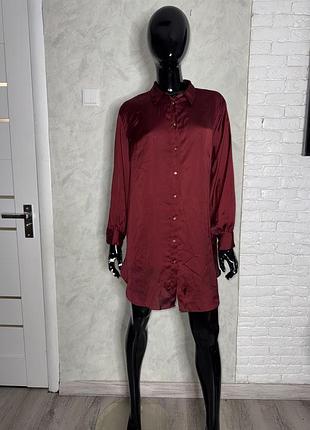 Подовжена сатинова сорочка papaya, xl