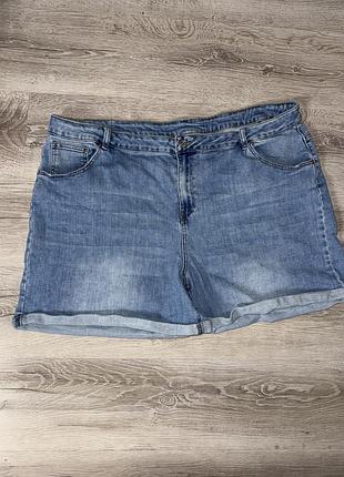 Стрейчеві джинсові шорти дуже великого розміру батал denim co, xxxxxxxl 64р