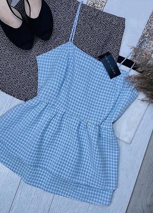 Нова пишна блуза new look m блуза в клітинку блуза з пишною баскою