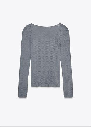 Лонгслів гіпюровий zara 8