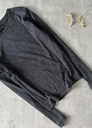 Базовий лонг лонгслів кофта в рубчик