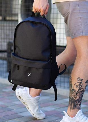 Чоловічий повсякденний рюкзак шкільний without з принтом plane black