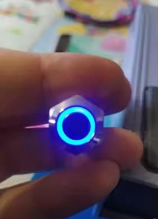 Вимикач живлення пк 12 мм led blue