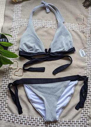 Купальник чорно білий calzedonia p s/m