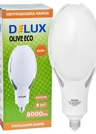 Лампа світлодіодна delux olive 80w e27 6000k адаптер