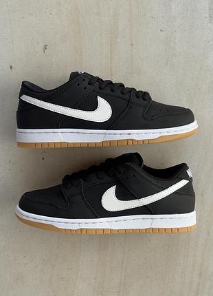 Кроссовки nike sb dunk low black gum 5