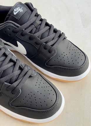 Кроссовки nike sb dunk low black gum 8