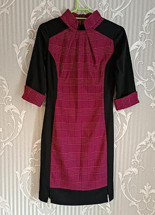 Стильное комбинированное платье / платье