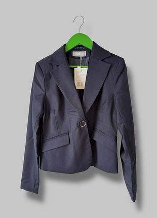 Классический пиджак на девочку 71715811120 синий школьная форма
