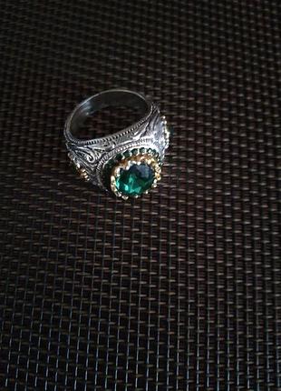 Кольцо кольца с зеленым камнем ☘️💚🥑🦊🍊