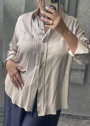 Блузка- рубашка h&m. р. s оверсайз