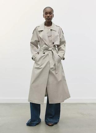 Новинка! невловимий подовжений класичний тренч/плащ від іспанського бренда zara.