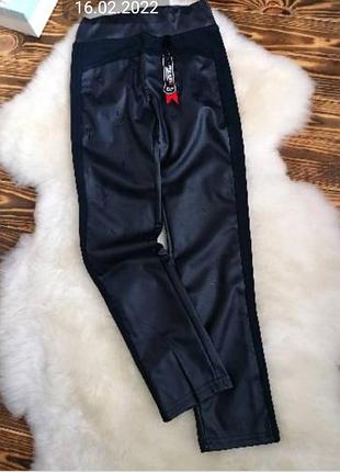 Лосины для девочки из экокожи