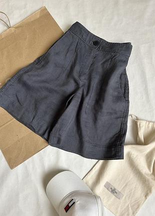 Шорты бермуды лен от massimo dutti. 2